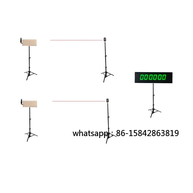 Wireless infrared laser timer, slide bike, shuttle run, gymkhana 100m sprint test, racing car, 5m three-way