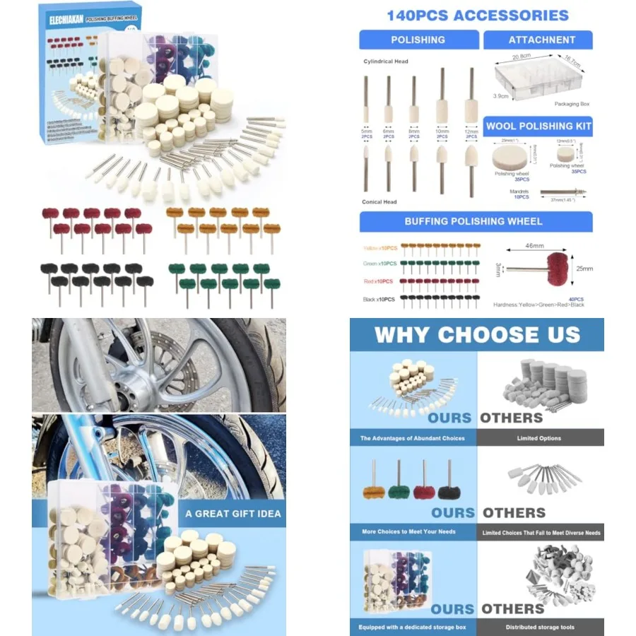 140 Pcs Polishing K…