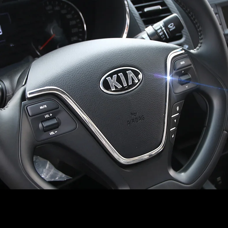 Car Steering Wheel Trims Styling for Kia K3 Kia Cerato Interior Forte Accessories Auto  2012 2013 2014 2015 2016 2017 decoration