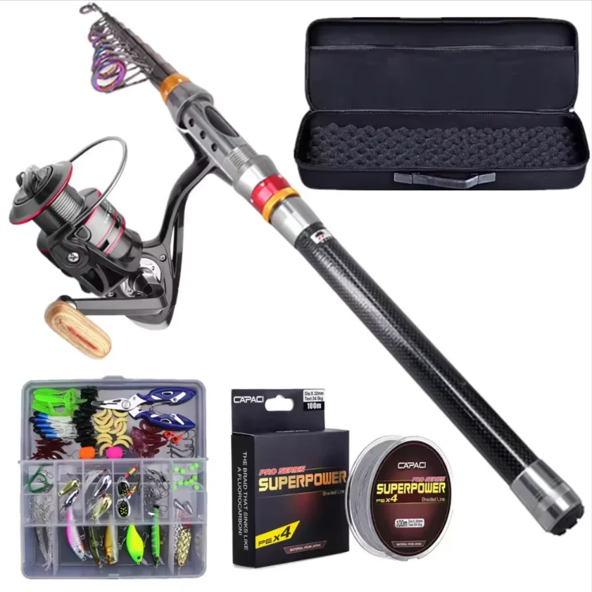 

JiXiangMa official-website Pesca Factory Price Fishing Set Reel Kit Line Lures Hooks for Adult Travel Freshwater Drop Shipping