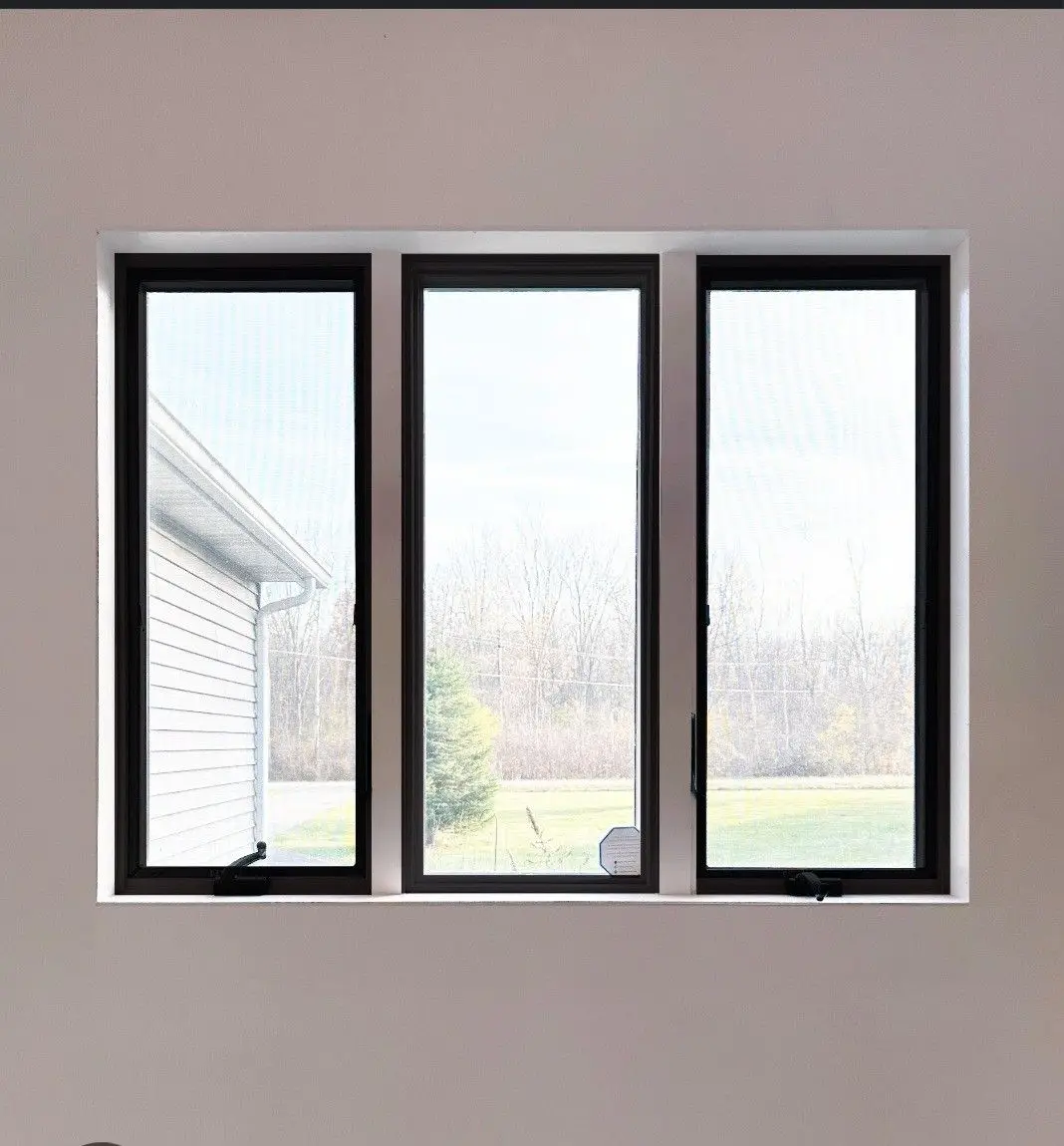 Modern Aluminum Frame Casement Glass Windows Thermal Break Aluminium Back Yard Kitchen Window Customized Design Awning Window