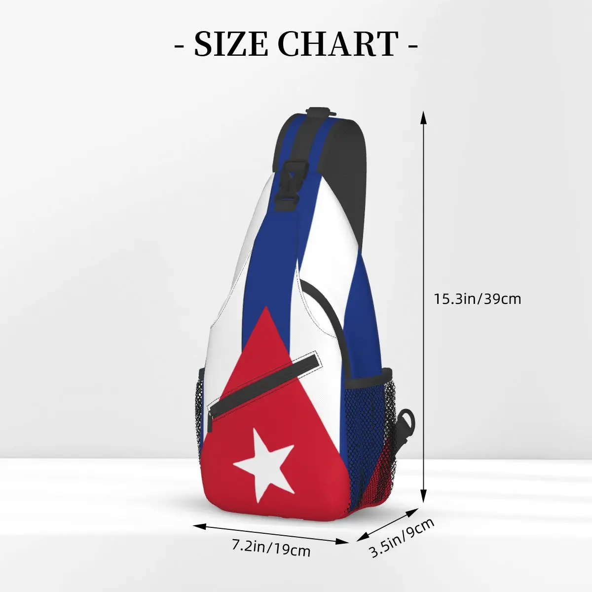 Mochila pequeña con bandera de Cuba para deportes al aire libre, bandolera de pecho, mochila de hombro, mochilas de día cubanas, bolsa de libros fresca