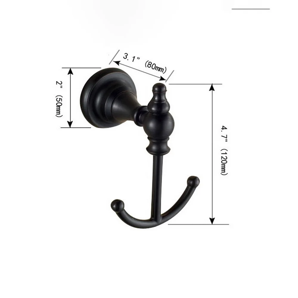 Oil Rubbed Bronze Robe Hooks Towel Hooks Cloth Towel Bath Coat Hanger Door Wall Hook Bathroom Accessories Nba826
