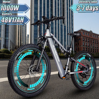 RANDRIDE YG90 Electric Bicycle 1000W 48V17AH Lithium Battery Hydraulic Brake Electric Bike Adult 27.5 Inch Tire Mountain E-bike
