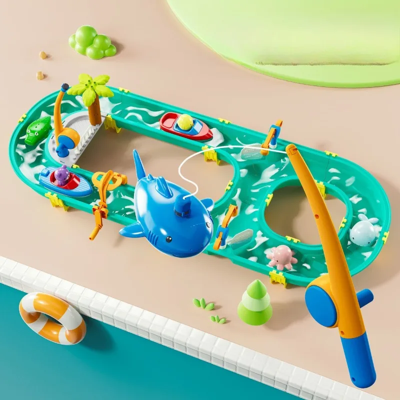 

Kids Water Table with Cover, Outdoor Play Toys Playset for Toddlers 3-5 Ages 4-8 for Outside Garden Beach Pool