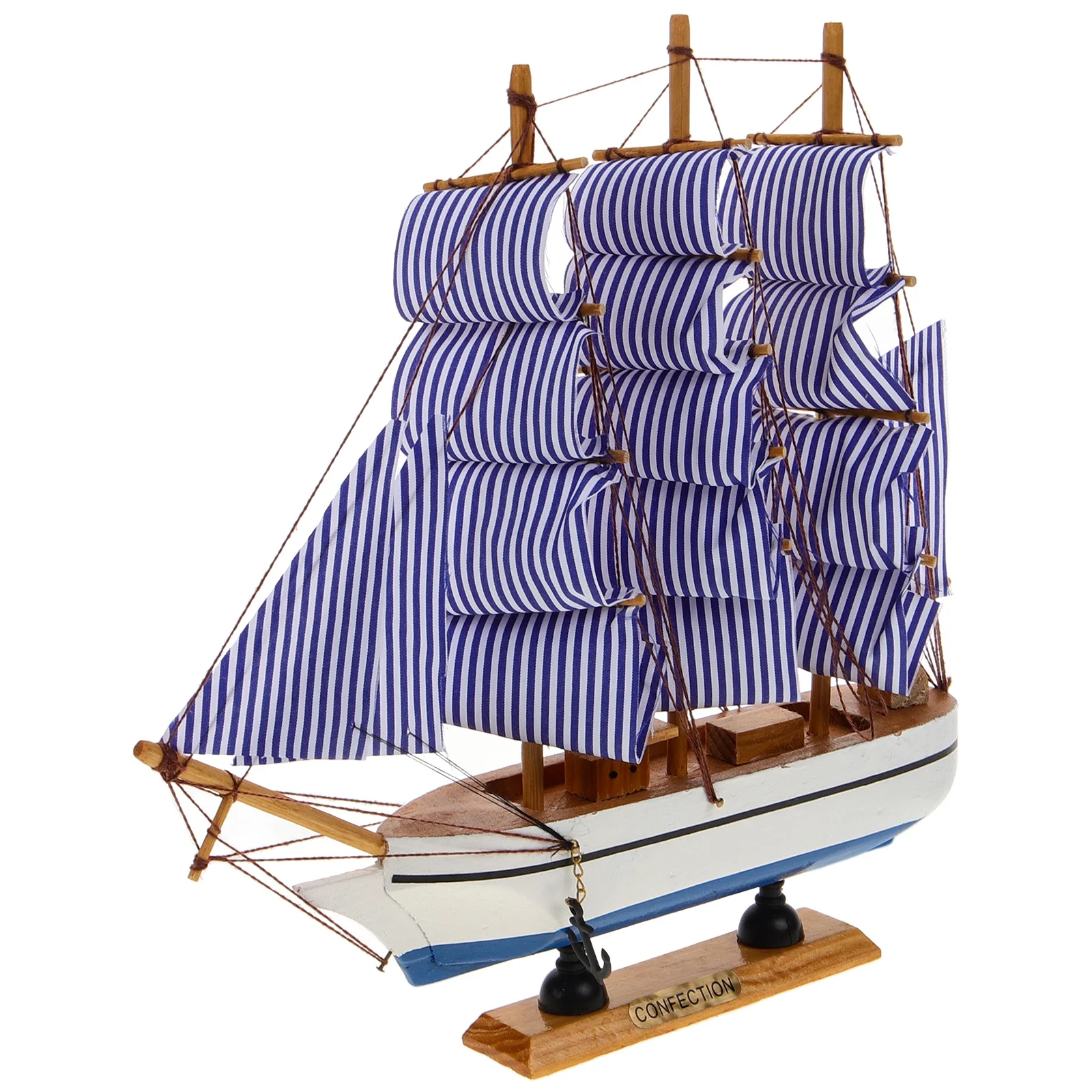 

Wooden Sailing Ship Model Mediterranean Nautical Decor Bathroom nament Photo Props Craft Gift Miniature Tall Ship Home Figure