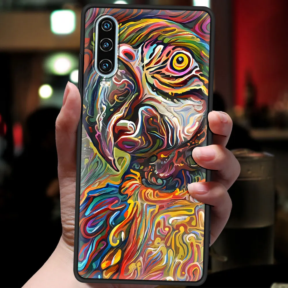 Abstract Surreal Animal Lion Phone Case For Huawei P30 Lite P50 Pro P20 P40 Lite E P Smart Z 2021 Y7 Y9 2019 Y6p Y9s Y7a Cover