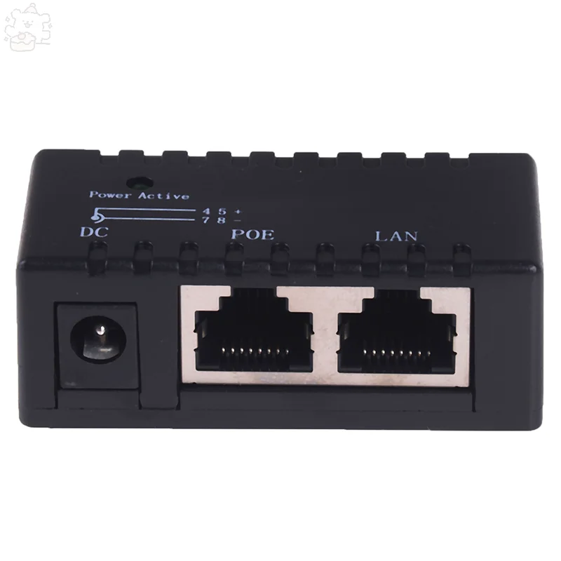 Divisor de injetor PoE para câmera IP CCTV, interface RJ45 compatível