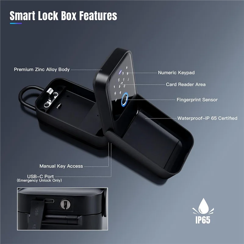 2X Smart Key Lock Box Suitable For House Keys And Real Estate Agents-A78G