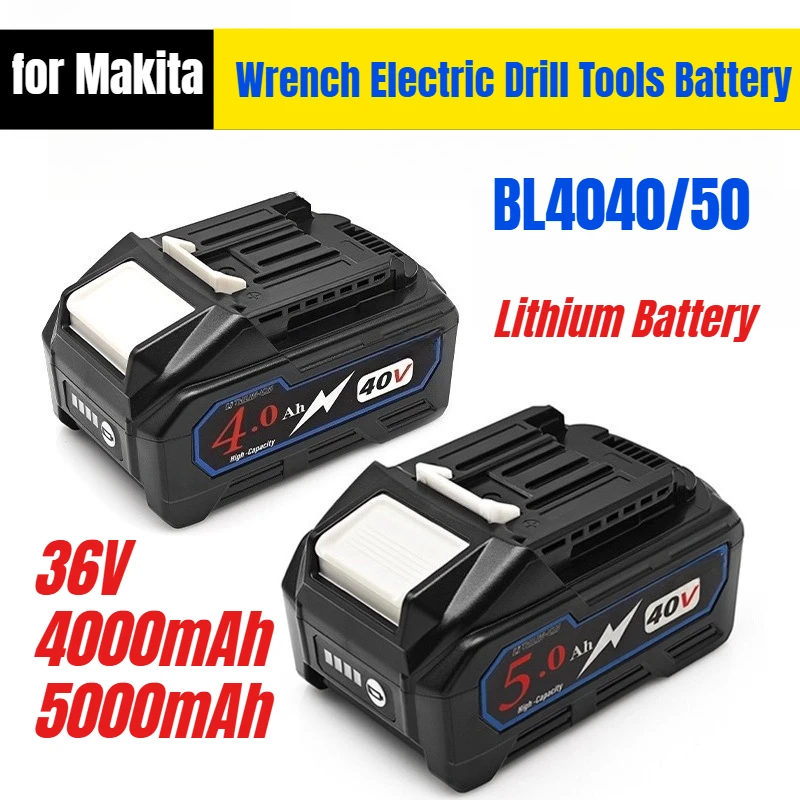 

36V 4000/5000mAh for Makita BL4040/50 Large Capacity Lithium Battery Wrench Electric Drill Tools Battery