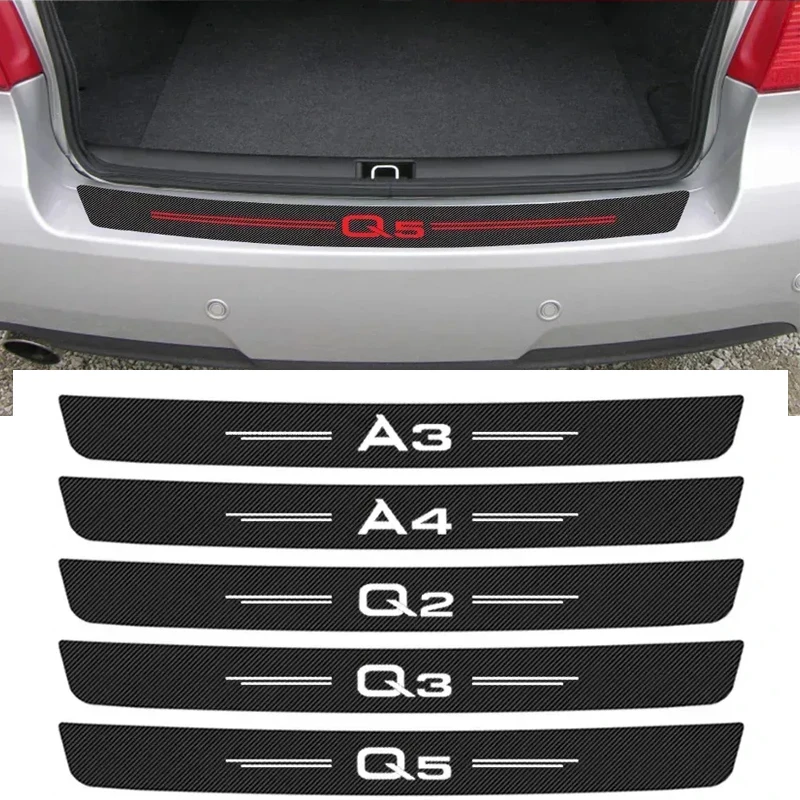 Car Styling Trunk Bumper Sill Guard Stickers Door Threshold Anti Scratch Strips for Audi A3 8P 8V A4 A6 Q2 Q3 Q5 Q7 Q8 TT TTS