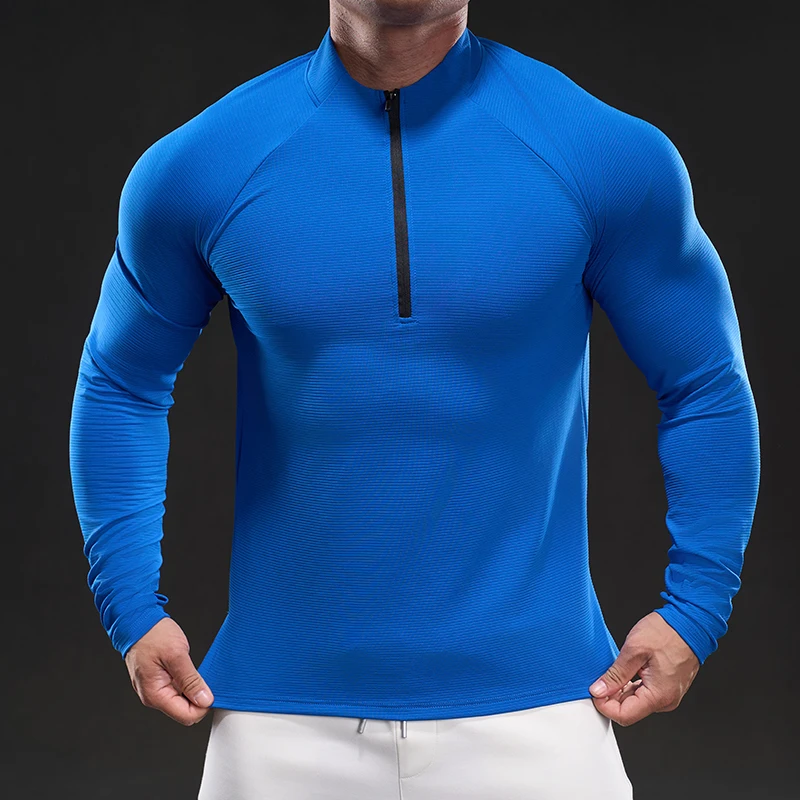 Running Sportswear Simple Solid Versatile Men's Top Outdoor Sports Fitness Cycling Jersey Close-Fitting Elastic Comfortable Men