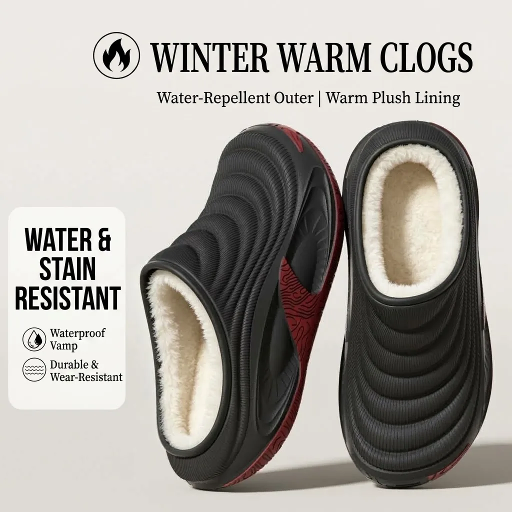 Wasserdichte Winter-Hausschuhe für Damen und Herren, warm, mit Plüschfutter, rutschfest, strapazierfähig, mit dicker Sohle, für den Innen- und Außenbereich. – Detail 15