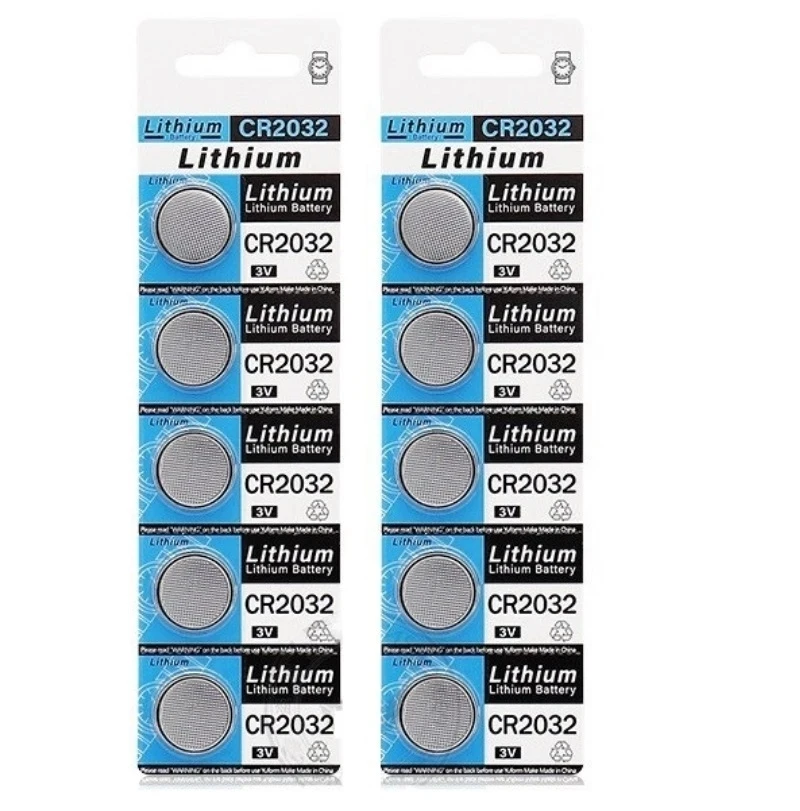 50PCS CR2032 Lithuim Cell Button 3V CR 2032 BR2032 DL2032 ECR2032 Lithium Coin Battery for Electronic Watch LED Light Toy Remote