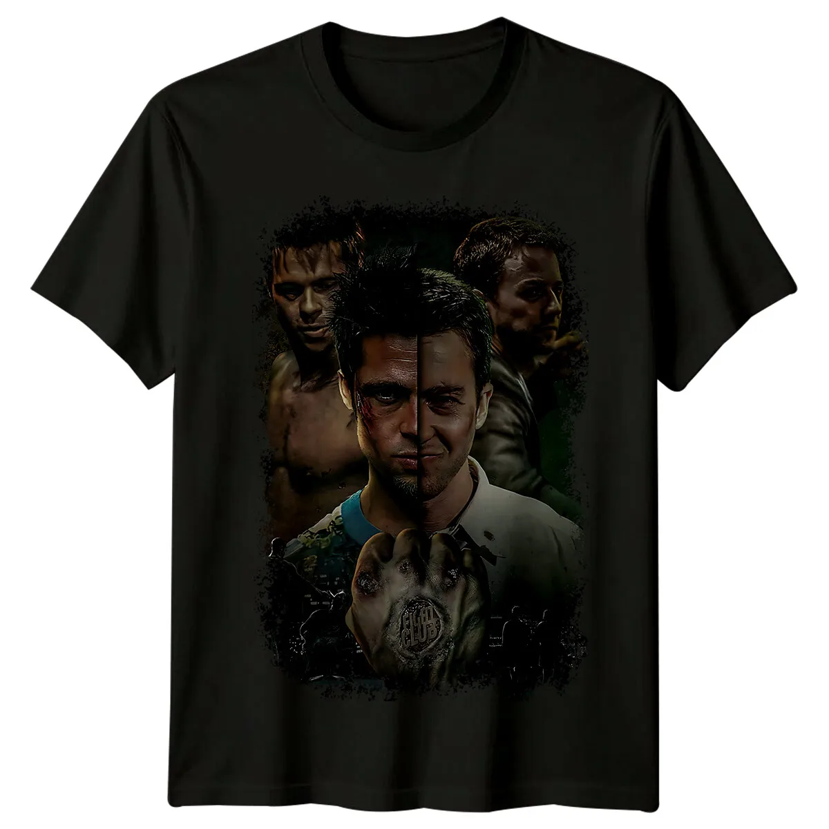 تي شيرت Fight Club (1999) مستوحى من ملصق الفيلم تي شيرت ريترو للجنسين