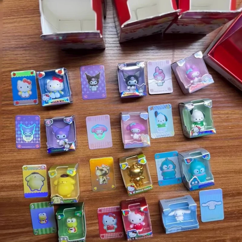 

Sanrio Characters Blind Box Toys Mini Rice Grain Cute Hello Kitty Pochacco Pom Purin Kuromi Cinnamon Roll Model Toys Kids Gifts