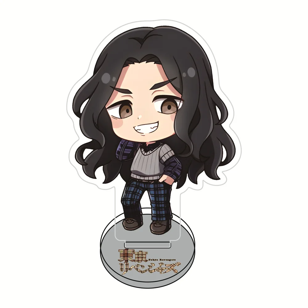 Tokyo Revengers 10cm Plaid Outfit Themed Acrylic Stand Figures Keychain Anime Collectible Standee, Desk Decor Gift for Fans