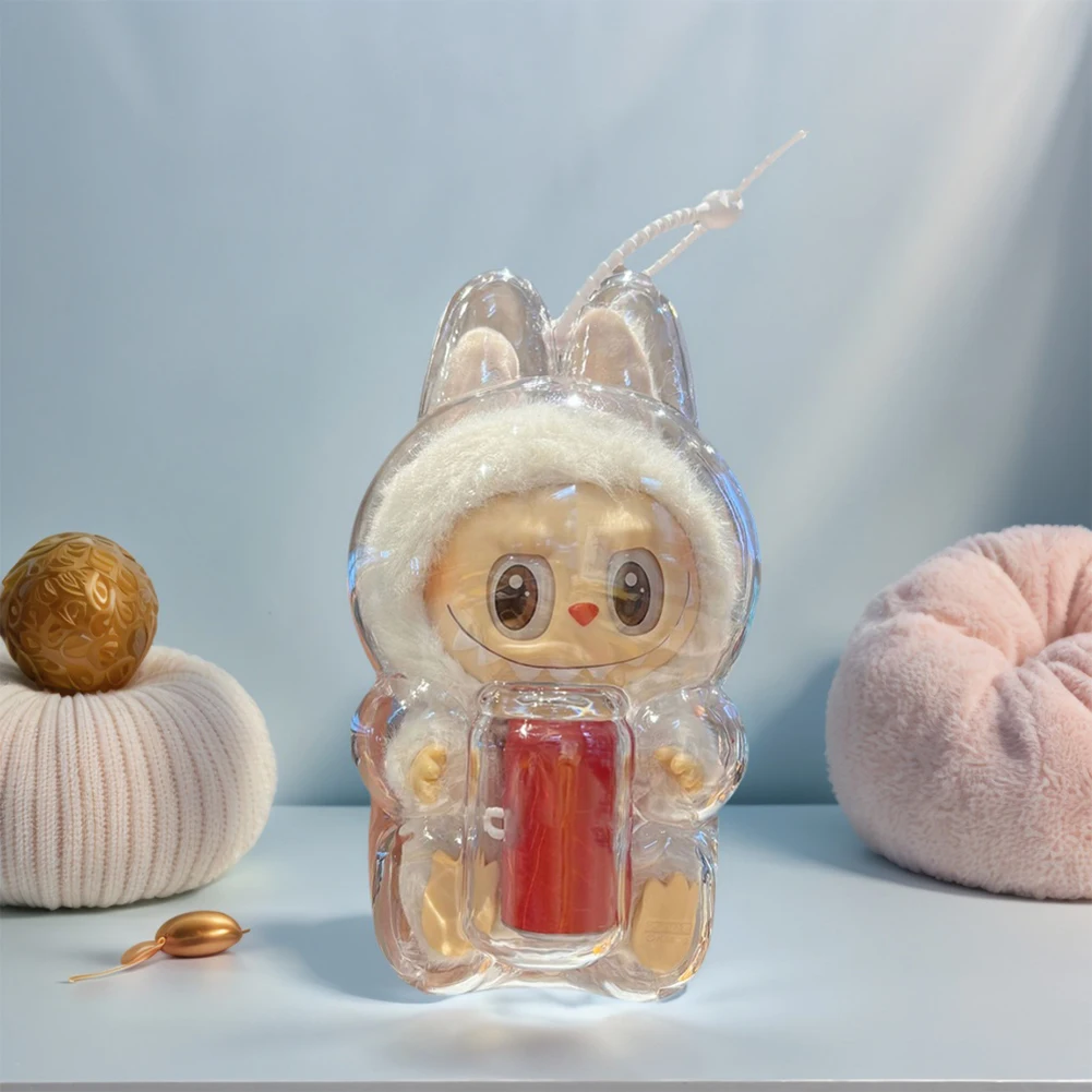 1-5PCS ป้องกันกรณีแบบพกพากล่องป้องกันฝุ่นสําหรับ SKULLPANDA สําหรับ LABUBU V3 ตุ๊กตาอุปกรณ์เสริม