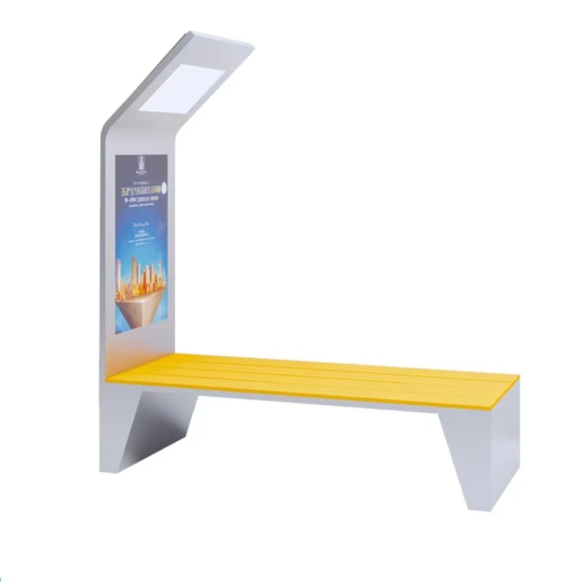 

Galvanized Steel Outdoor Park Bench Contemporary Bench Seat Modern Smart Bench