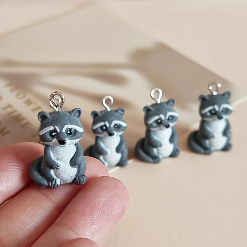 5Pcs Cute Resin Mini Koala Charms Cartoon Forest Animal Pendants DIY Handmade Jewelry Making Craft Accessories