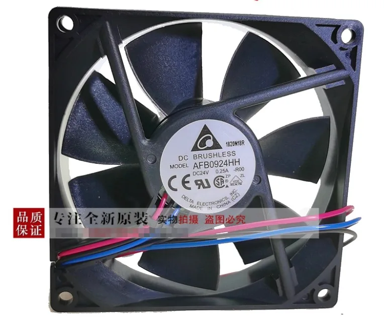 

Delta Electronics AFB0924HH R00 DC 24V 0.25A 92x92x25mm 3-Wire Server Cooling Fan