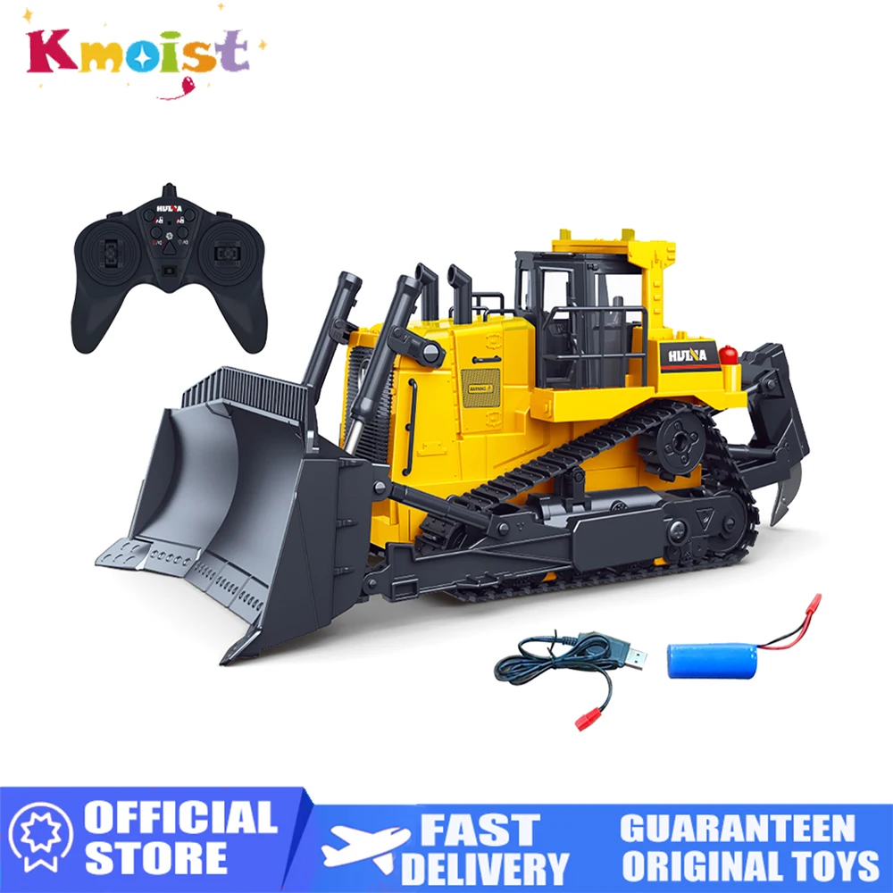 

1:16 RC Car Toys HUINA RC Truck Remote Controlled Bulldozer Alloy Tractor Engineering Vehicle Car Model Toys for Boys Kids Gifts