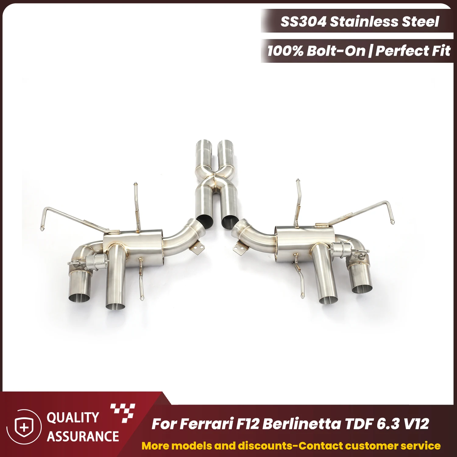 

ECCF Спортивная выхлопная система Catback с X-трубкой для Ferrari F12 Berlinetta TDF 6,3 V12, обновление агрессивной звуковой выхлопной системы