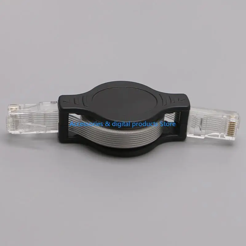 77JD 1.5m 5ft kabel yang dapat diperluas yang dapat ditarik dapat ditarik RJ45 Internet Ethernet LAN Modem Router Router