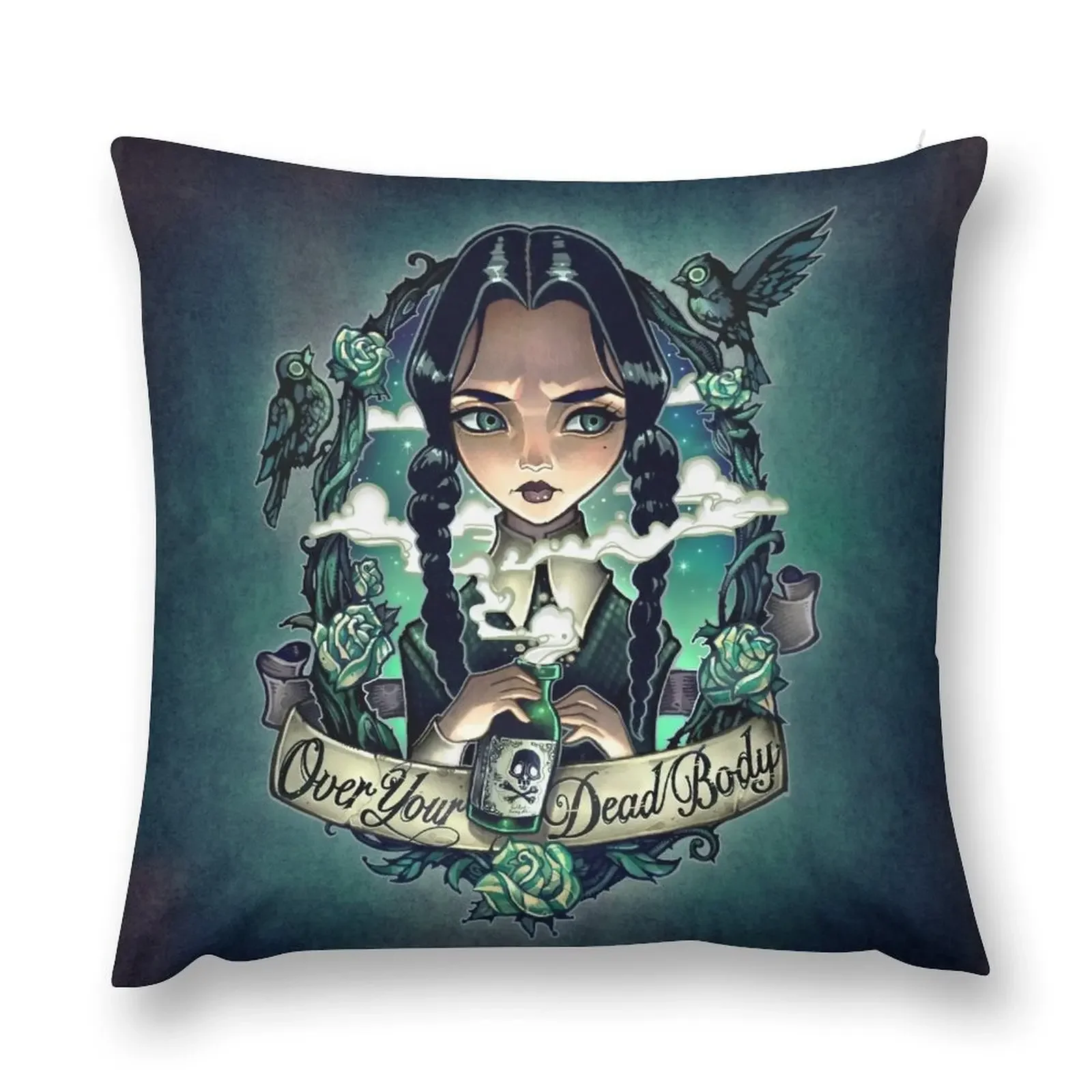 

OVER YOUR DEAD BODY Throw Pillow autumn pillowcase Luxury Sofa Cushions Sitting Cushion Pillow Cases Decorative pillow