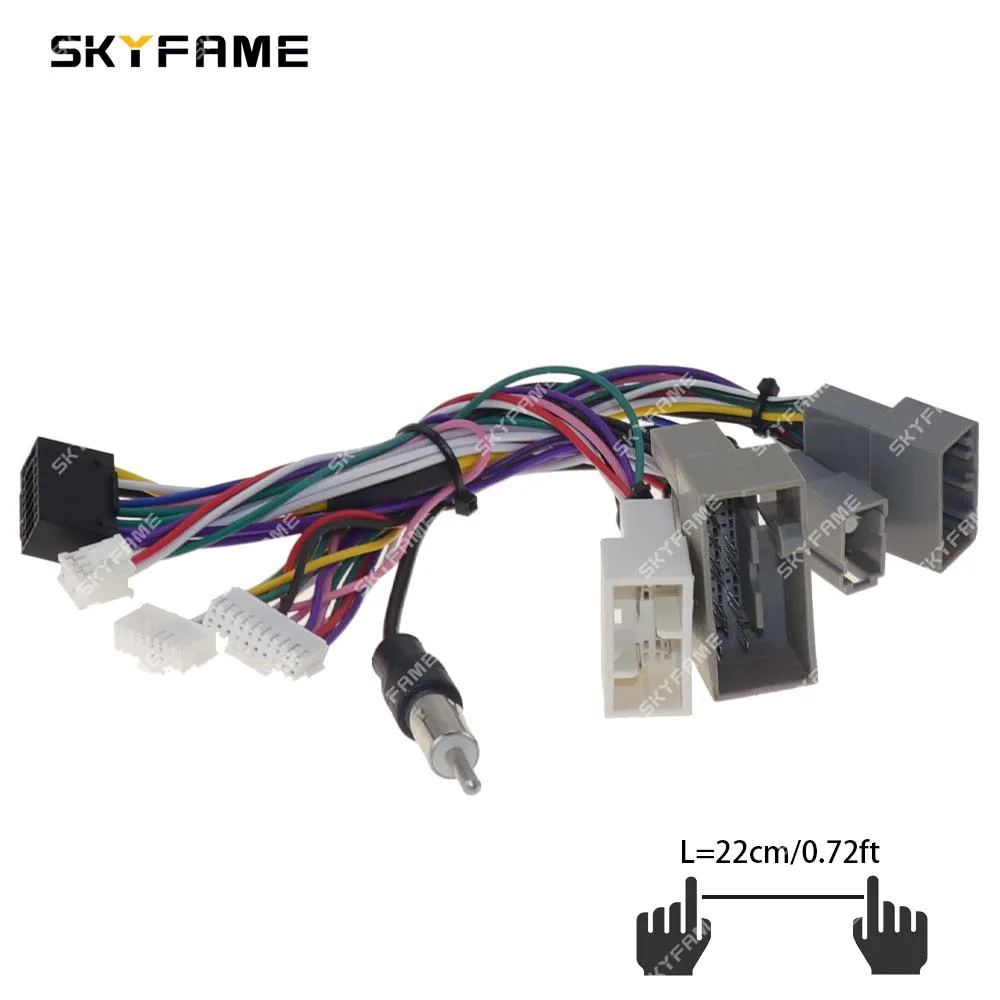 SKYFAME Car 16Pin Wiązka przewodów Adapter Canbus Box Dekoder Radio Kabel zasilający do Honda CRV CR-V Civic HD-RZ-56 G-RZ-HD56