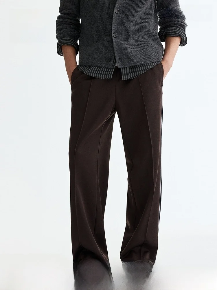 

Мужские свободные повседневные брюки H&M, весна 2026, прямой крой, средняя посадка, из полиэстера, комфортные, классические, стильные, модные