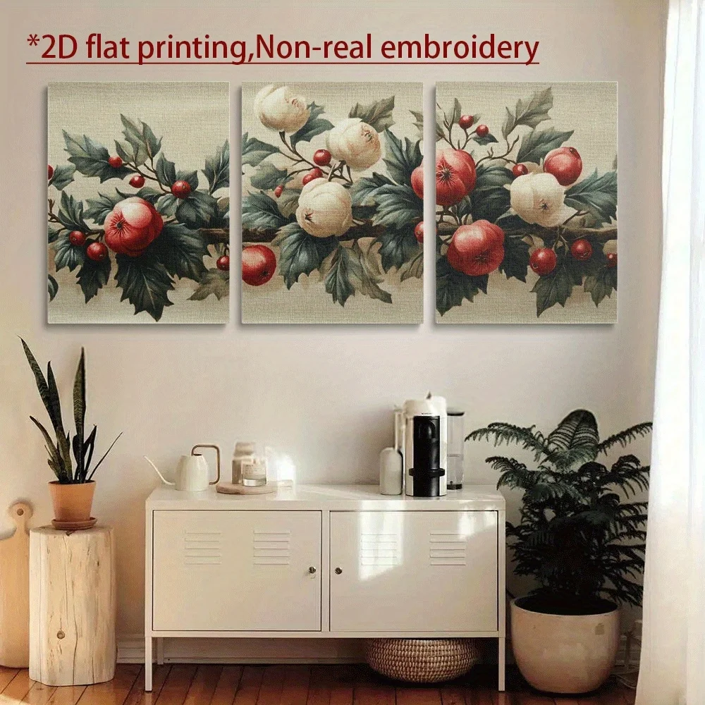 3Pcs A White Holly … - image