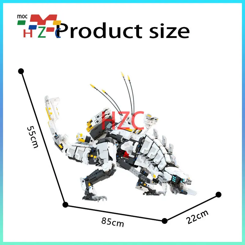 Moc Kids Toy Building Blocks Set Horizon Dawn Thunders Zero Giant Long Necked Mecha Beast Tooth Mechanical Monster Brick gift