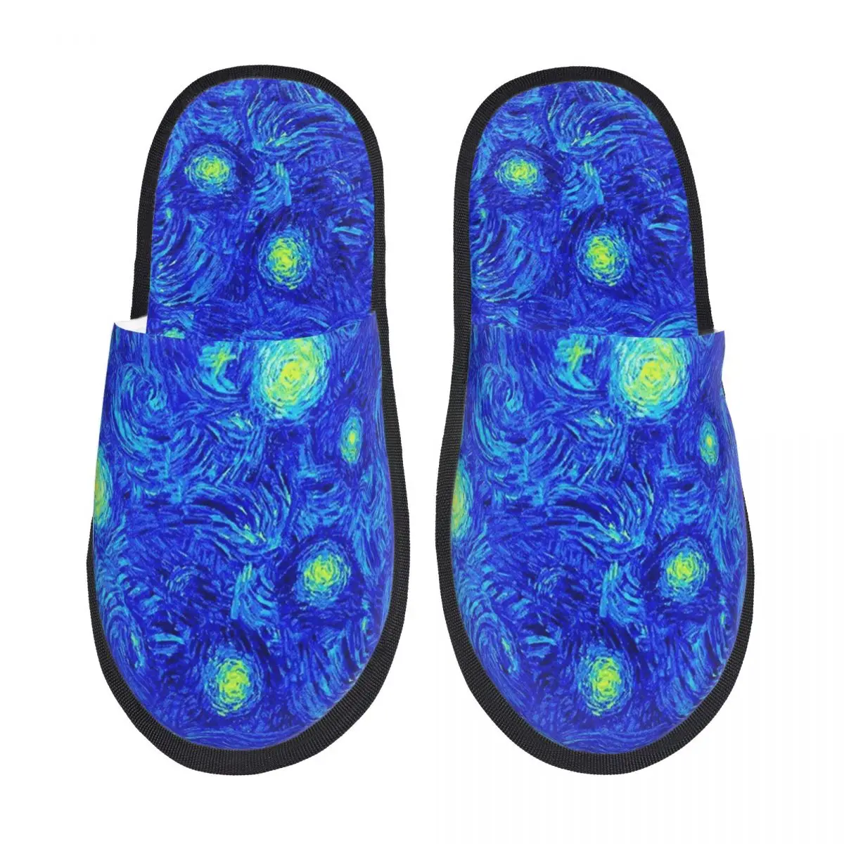 

Тапочки женские домашние из пены с эффектом памяти, с рисунком «Звездная ночь» Ван Гога, уютные и теплые