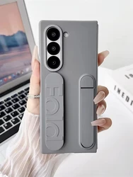 Silicone Wristband Phone Case For Samsung Galaxy Z Fold 7 6 5 4 3 Cover With Stand Z Fold 6 Fold 7 Silicone Grip Phone Case