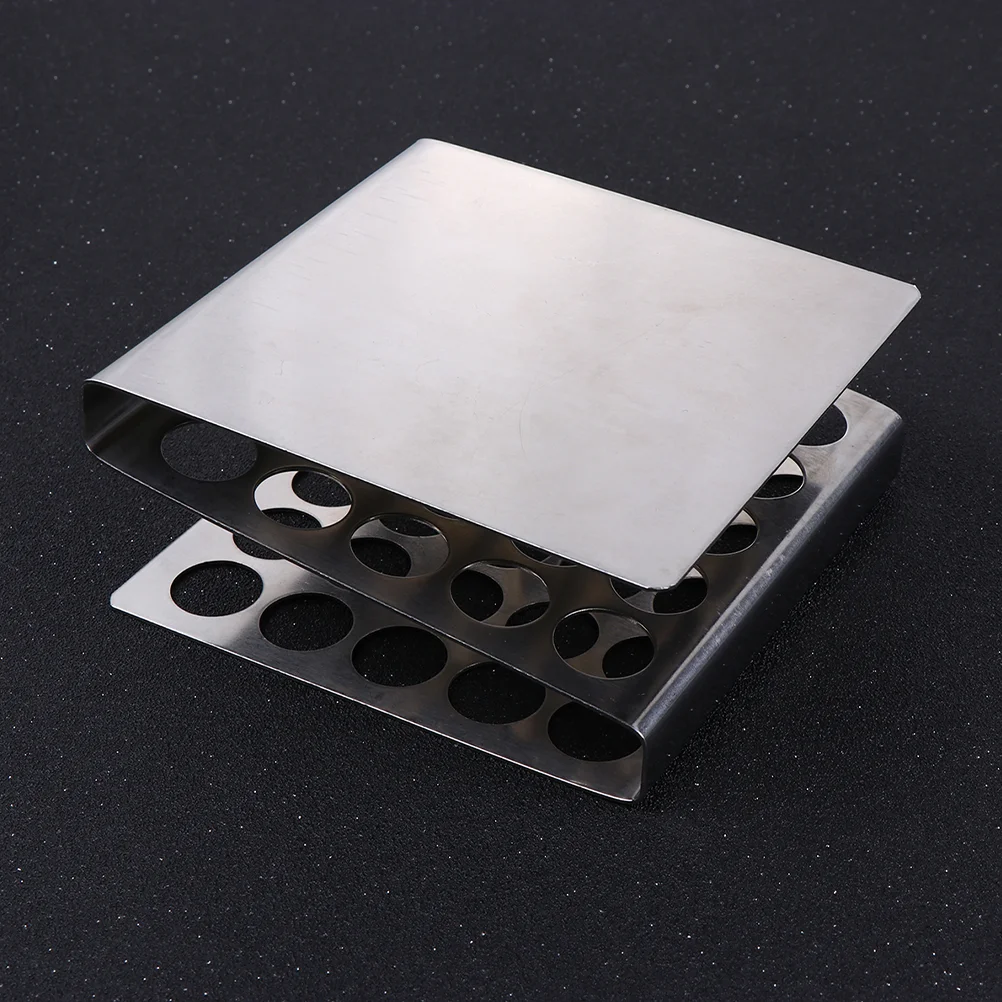 

Stainless Steel Tube Rack 25 holes Z Shape Test Tube Stand Z Shape Metal Holder Stand Laboratory Storage Practical