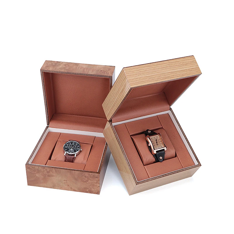 Fashion Luxury Wood Single Slot Watch Box Travel Business Bangle Bracelet Storage Case Retail Jewelry Display