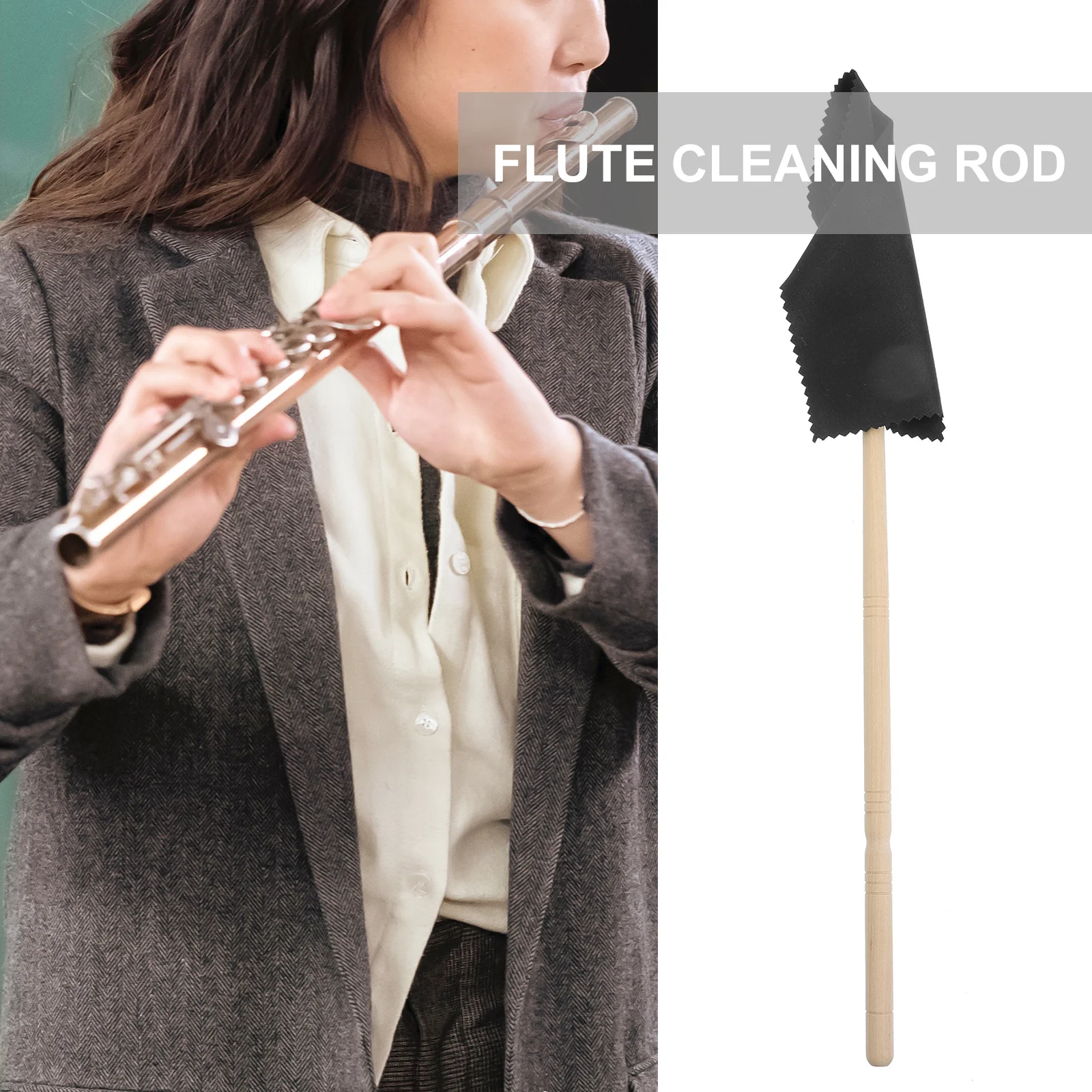 

1Set Flute Cleaning Accessory High Class Material Portable Easy to Use for Flute Clarinet Saxophone Clarinet Cleaning Kit