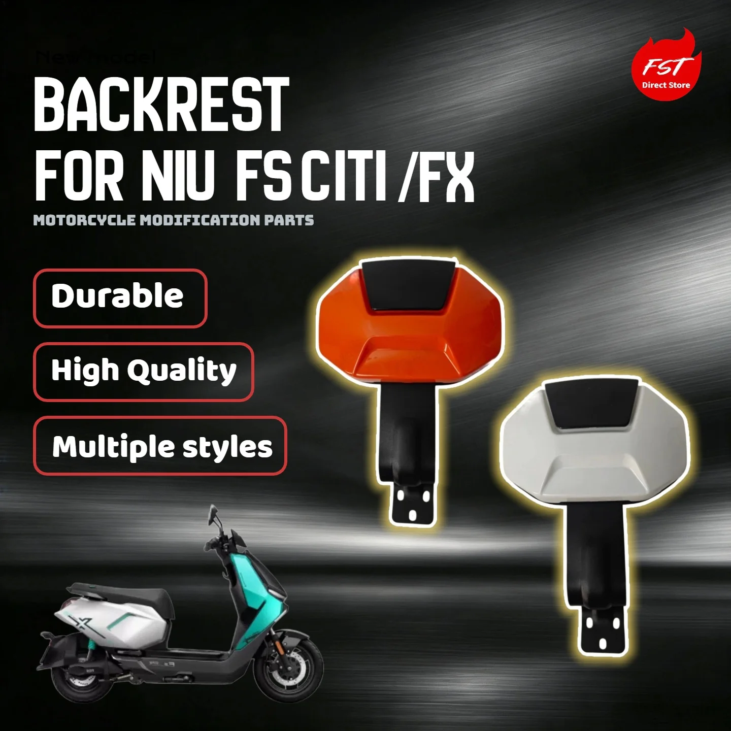 For NIU FS Citi Electric Scooter Dedicated Rear Backrest Cushion, Passenger Lumbar Support Modified Accessories