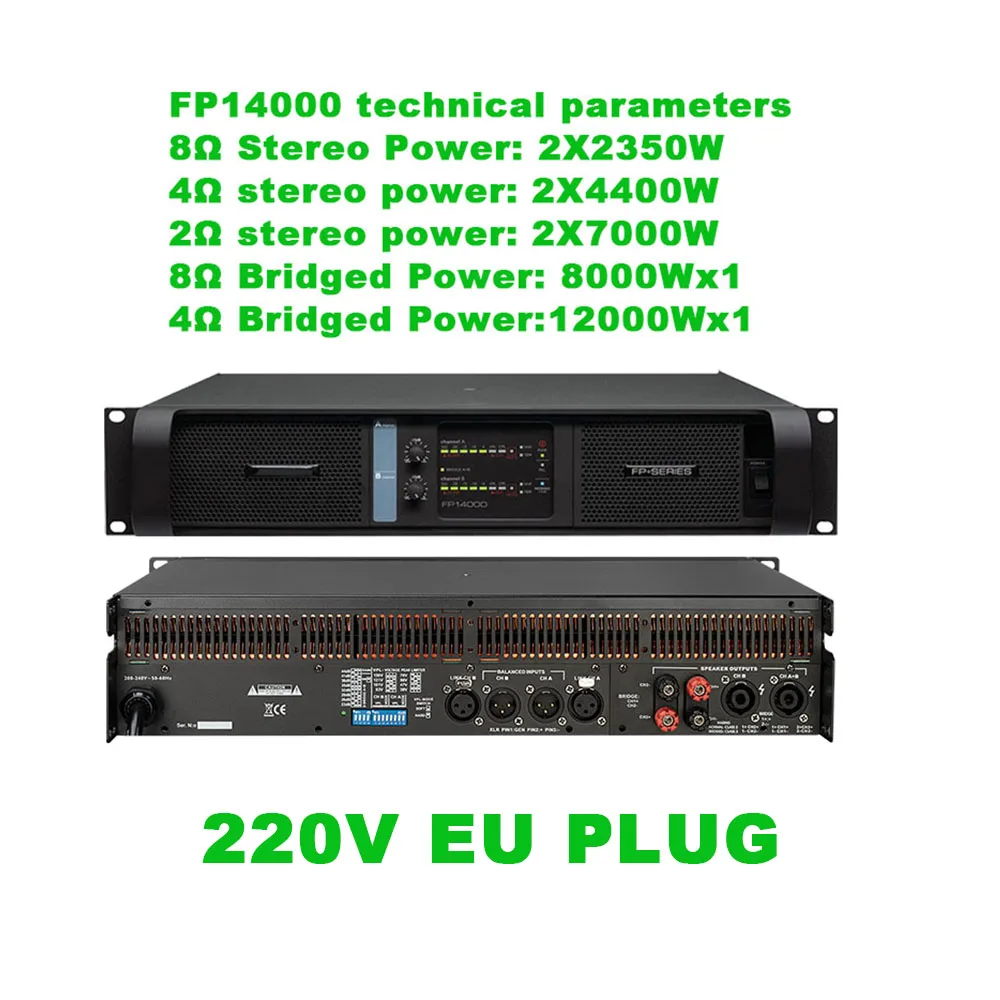 Paulkitson Fp14000 Power Amplifier 2Channel Amplifier 4Ω