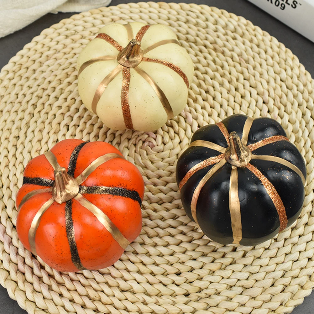 

6pcs Halloween Simulation Pumpkin Decorations Froth Fake Table Photography Stage Party Home Decorations Environmentally Friendly