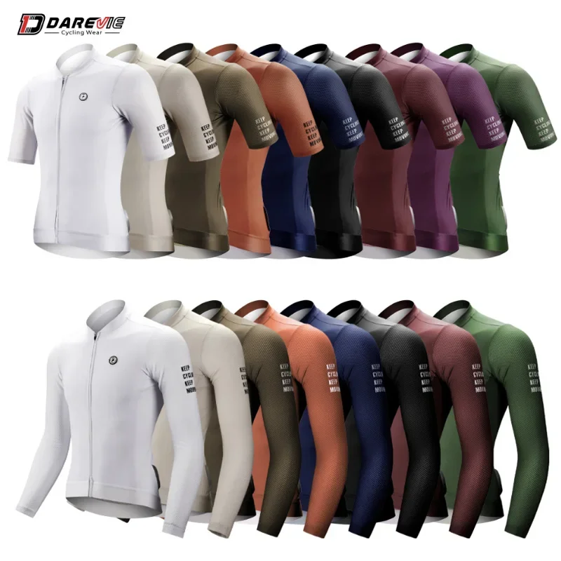 DAREVIE Cycling Jersey Slim Fit SPF 50+ Pro Team Breathable Shirt Short Long Sleeves MTB Bicycle Equipment for Men Women