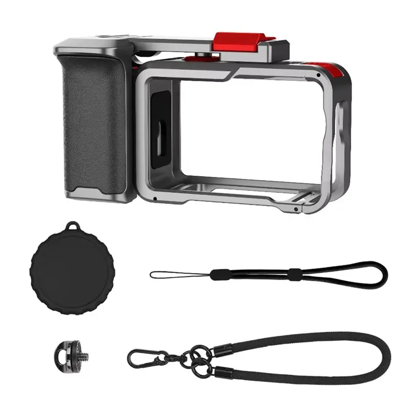 

Camera Accessories For DJI OSMO Action 6 Street Handle Expansion Frame Photography Handle Grip Cage With Lens Cover
