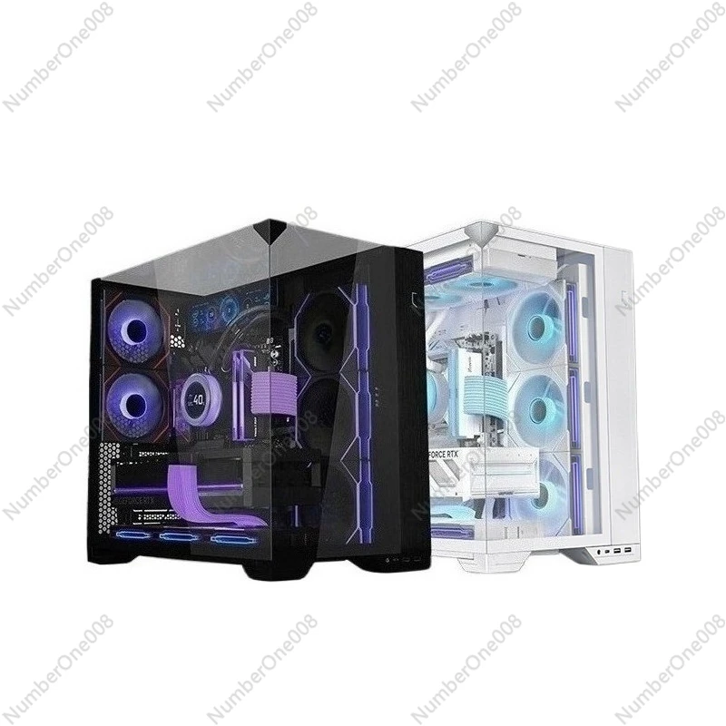O11 Vision Compact Computer Case, Triple Glass Pillarless Design, Supports ATX/E-ATX, 360mm Water Cooling, GPU Length 408mm