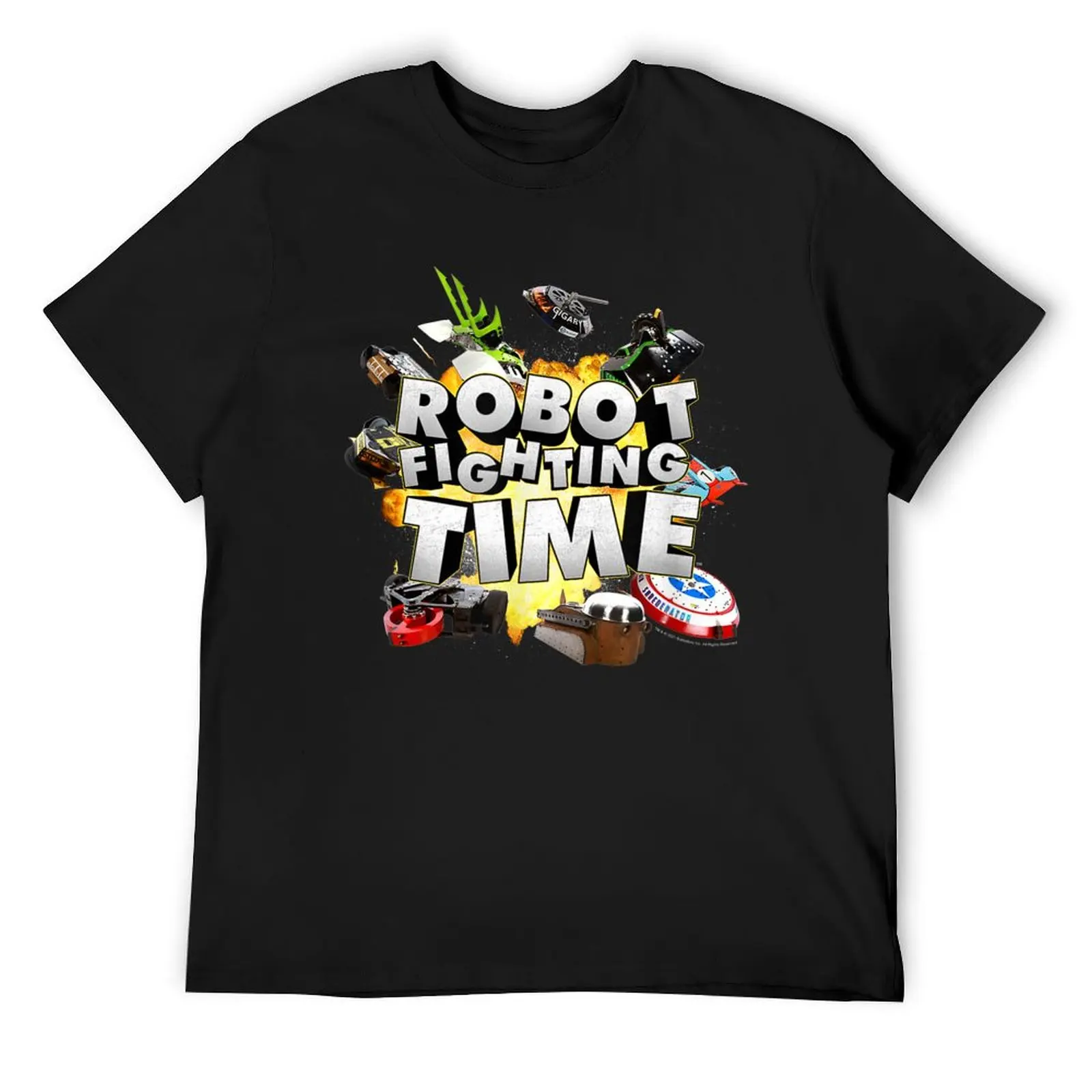 

BattleBots Group Photo Explosion Robot Fighting Time T-Shirt customs design your own anime anime clothes blacks men clothing