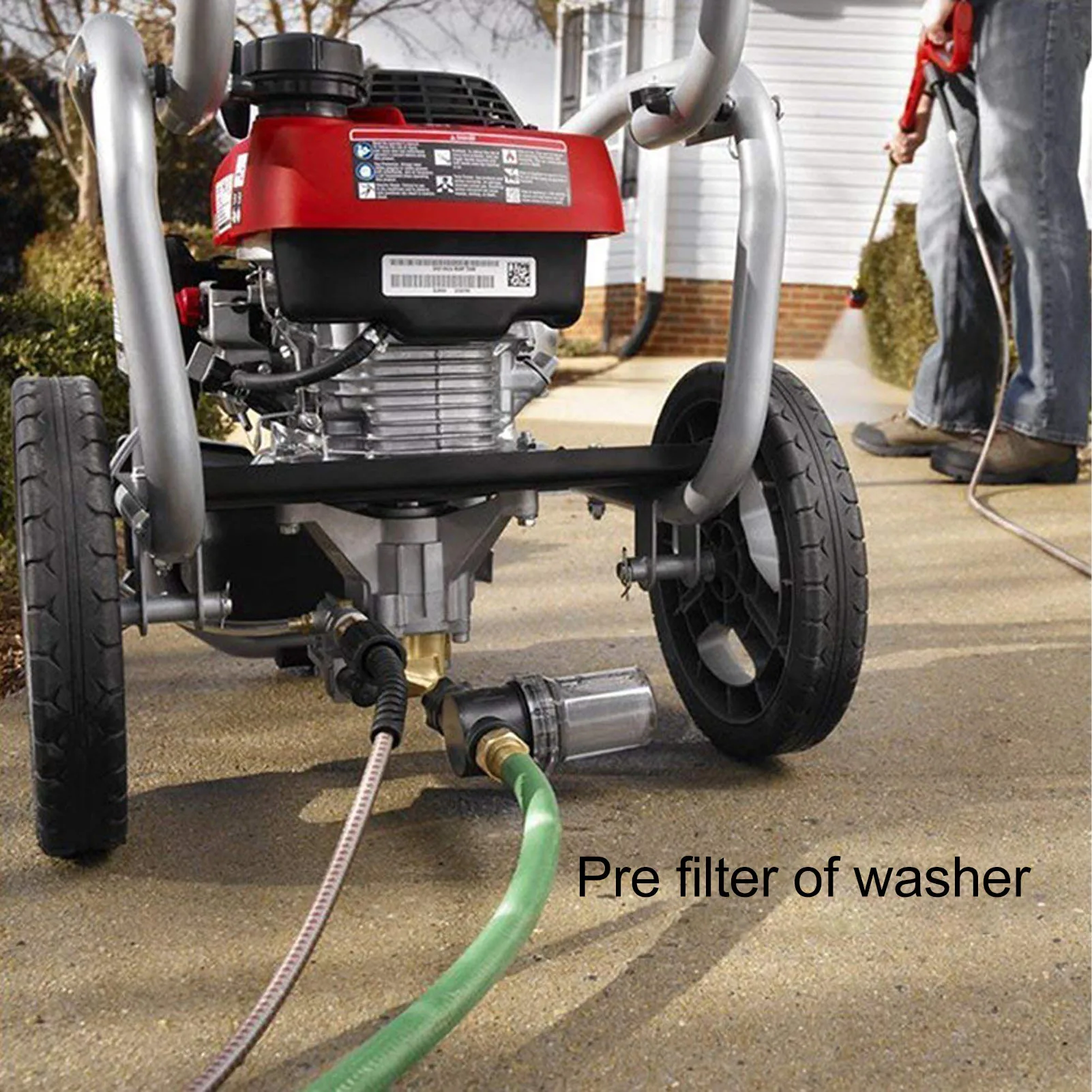 Garden Hose Filter 3/4 Inch Thread Pre Filtration System Engineering Plastic Whole House Sediment Water Filter for Household