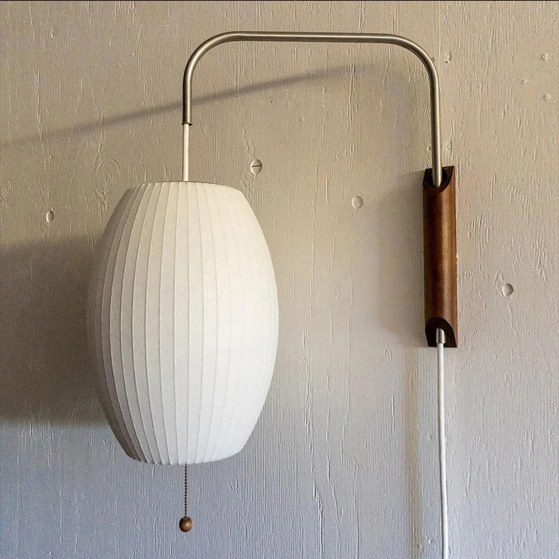 Modern Italian Silk Wall Lamp Flying Saucer Design Minimalist LED E27 Decorative Wall Sconce Bedroom Bedside Living Study Room