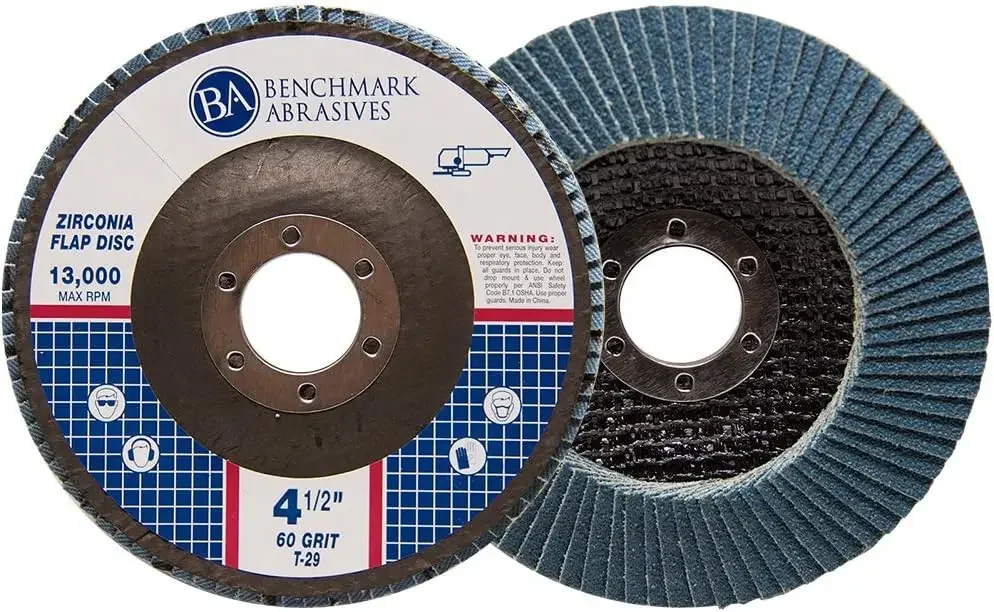 Abrasivos Discos de aleta tipo 29 de circonio premium de 4,5" x 7/8" 4 1/2 para amoladora angular, discos de lijado, acabado - Muelas abrasivas 4