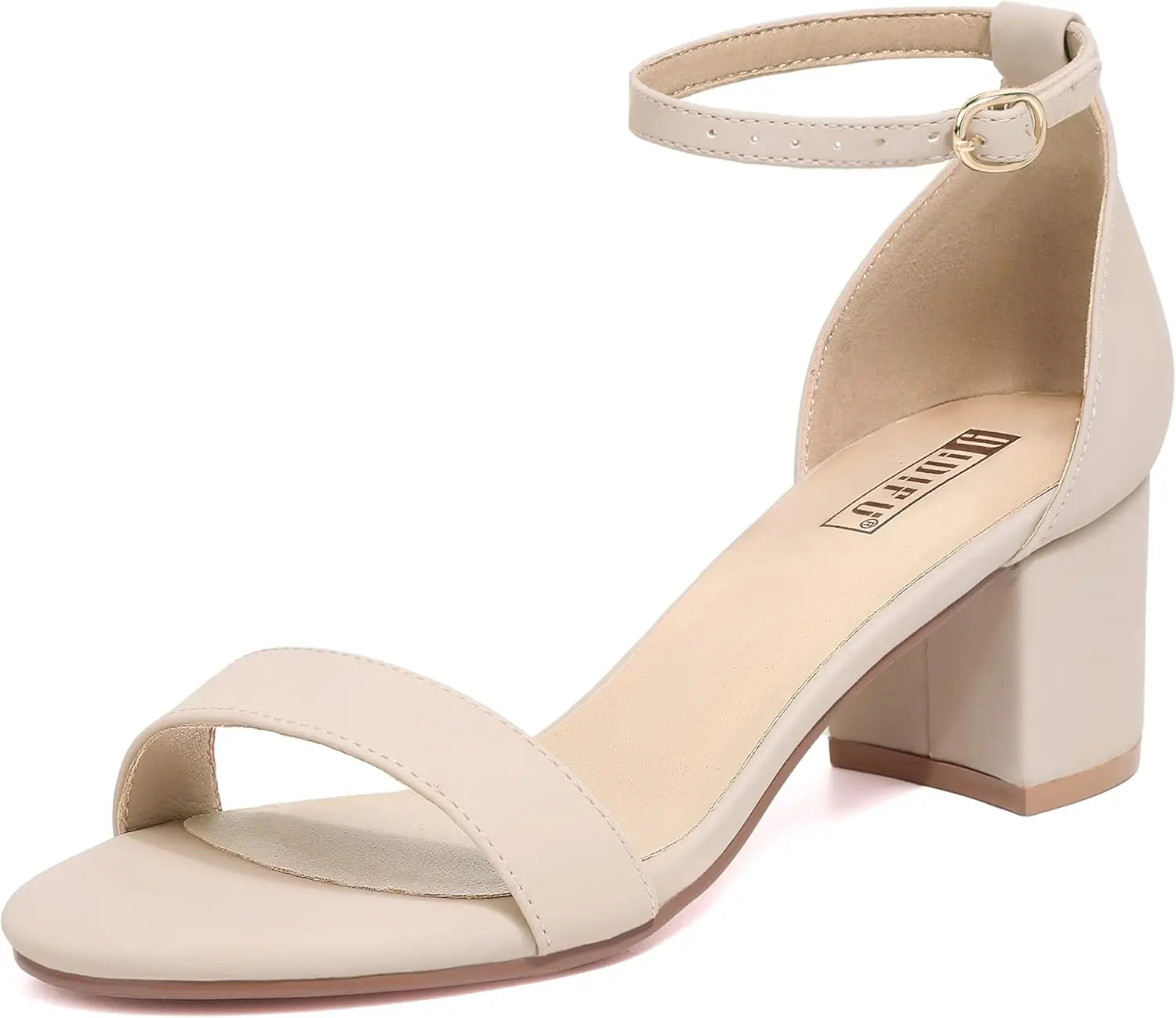 

Women's Chunky Low Heel Sandals Ankle Strap Wedding Dress Pumps Cookie-LO Style Shoes