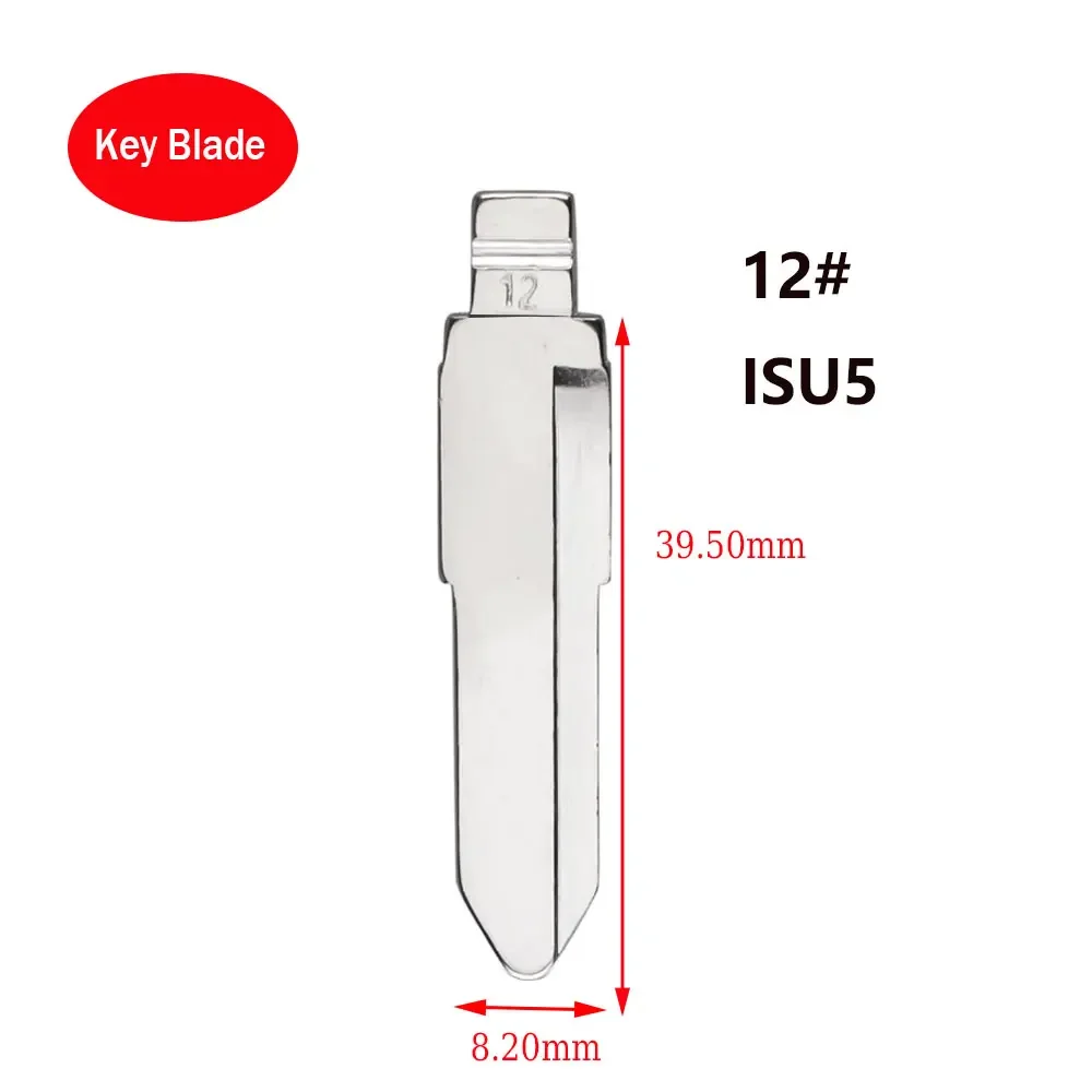 

10 шт. 12 # KD лезвие ключа автомобиля ISU5 необрезанный пустой откидной складной лезвие ключа автомобиля JMD VVDI KEYDIY для ISUZU KD замена